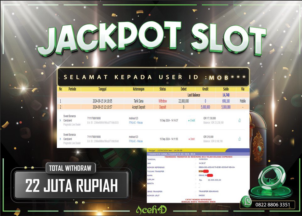 JACKPOT PRAGMATIC LIVE DARI MEMBER SETIA ACEH4D TGL 15/09/2024  💸💸